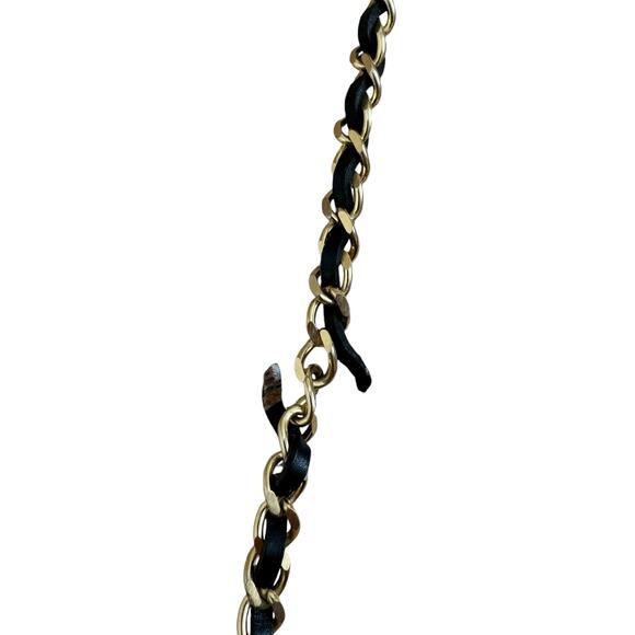 CHANEL Flap Bag Smooth Leather Black 24K Chain Vintage 80s RARE - Picture 13 of 15